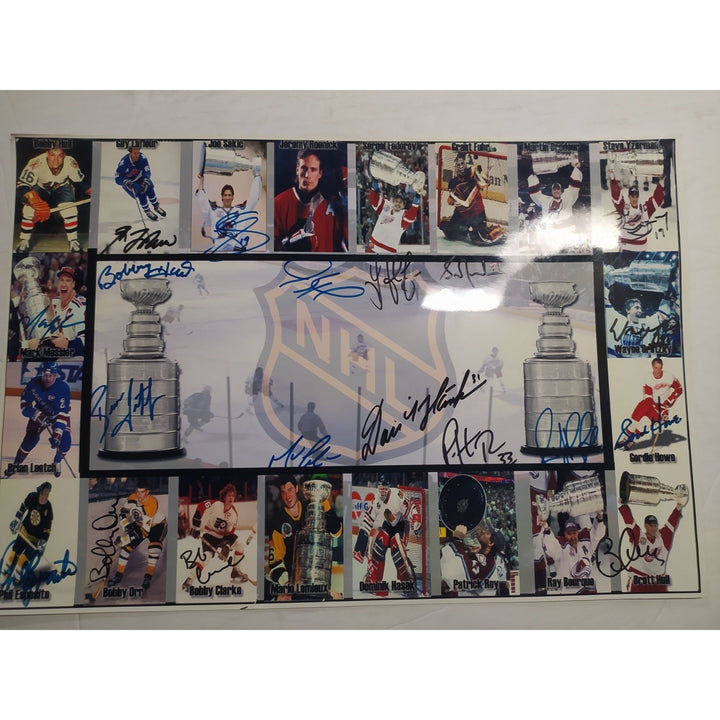 Wayne Gretzky Bobby Orr Mario Lemieux Patrick Roy Gordie Howe 20 of the NHL's all-time greatest players 13 by 19 photo signed Awesome Artifacts