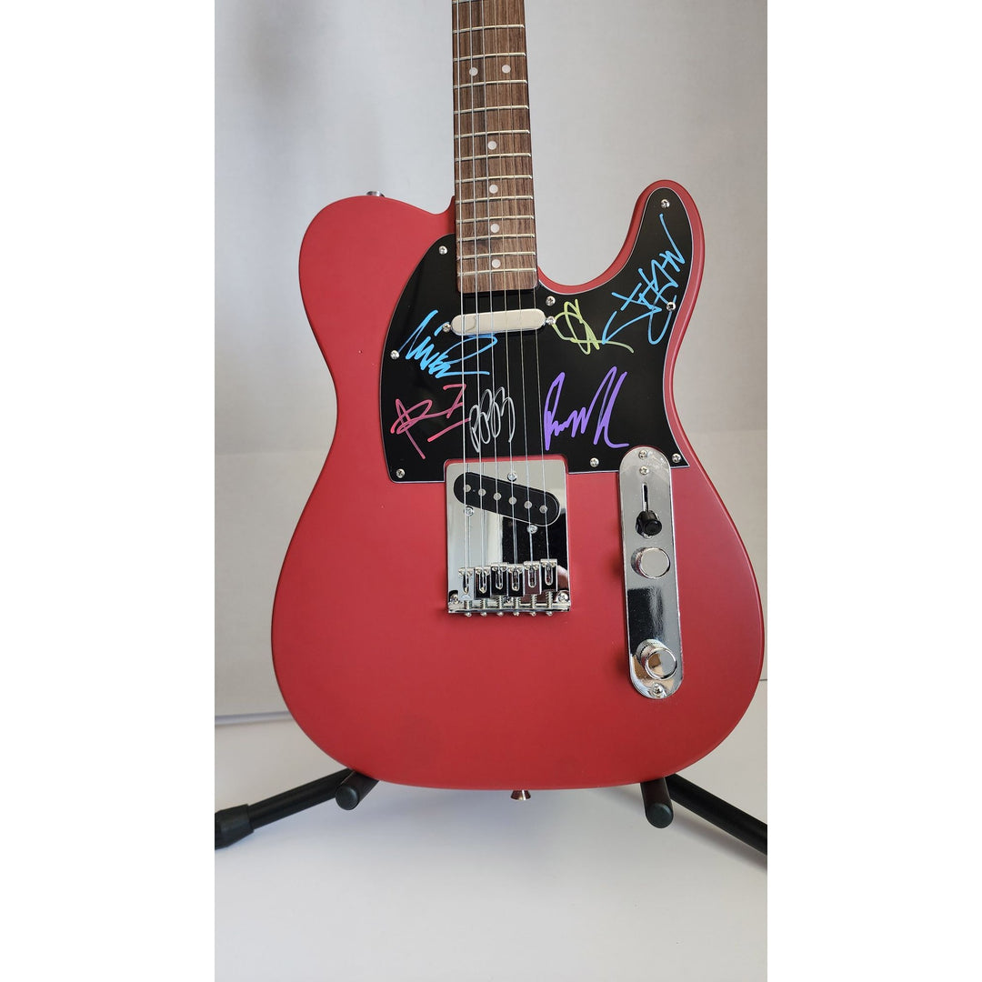 Linkin Park Chester Bennington, Mike Shinoda, Brad Delson, Dave Farrell, Joe Hahn, Rob Bourdon authentic Fender telecaster electric guitar signed
