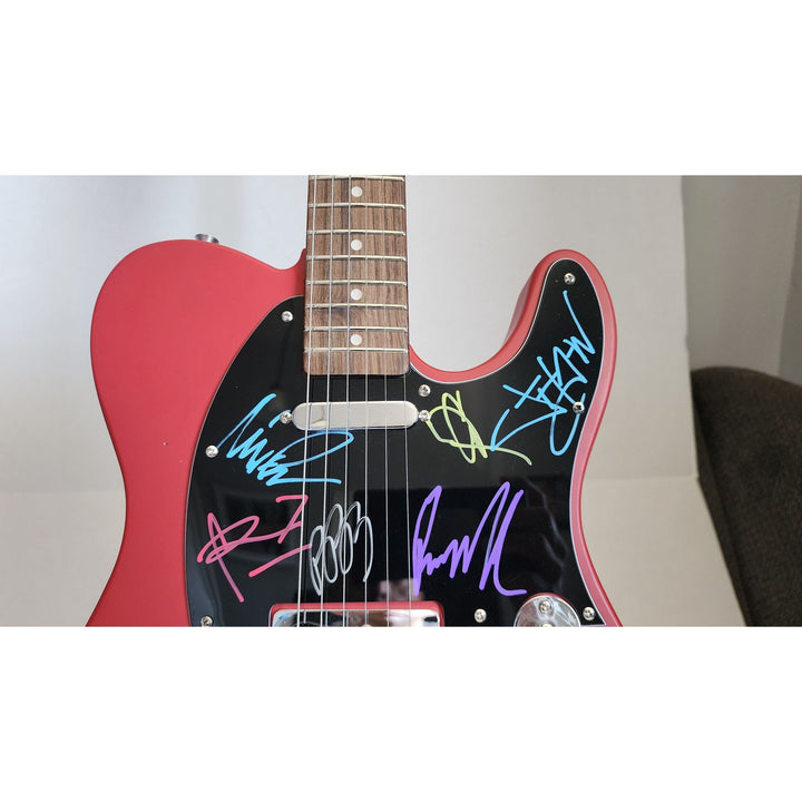 Linkin Park Chester Bennington, Mike Shinoda, Brad Delson, Dave Farrell, Joe Hahn, Rob Bourdon authentic Fender telecaster electric guitar signed