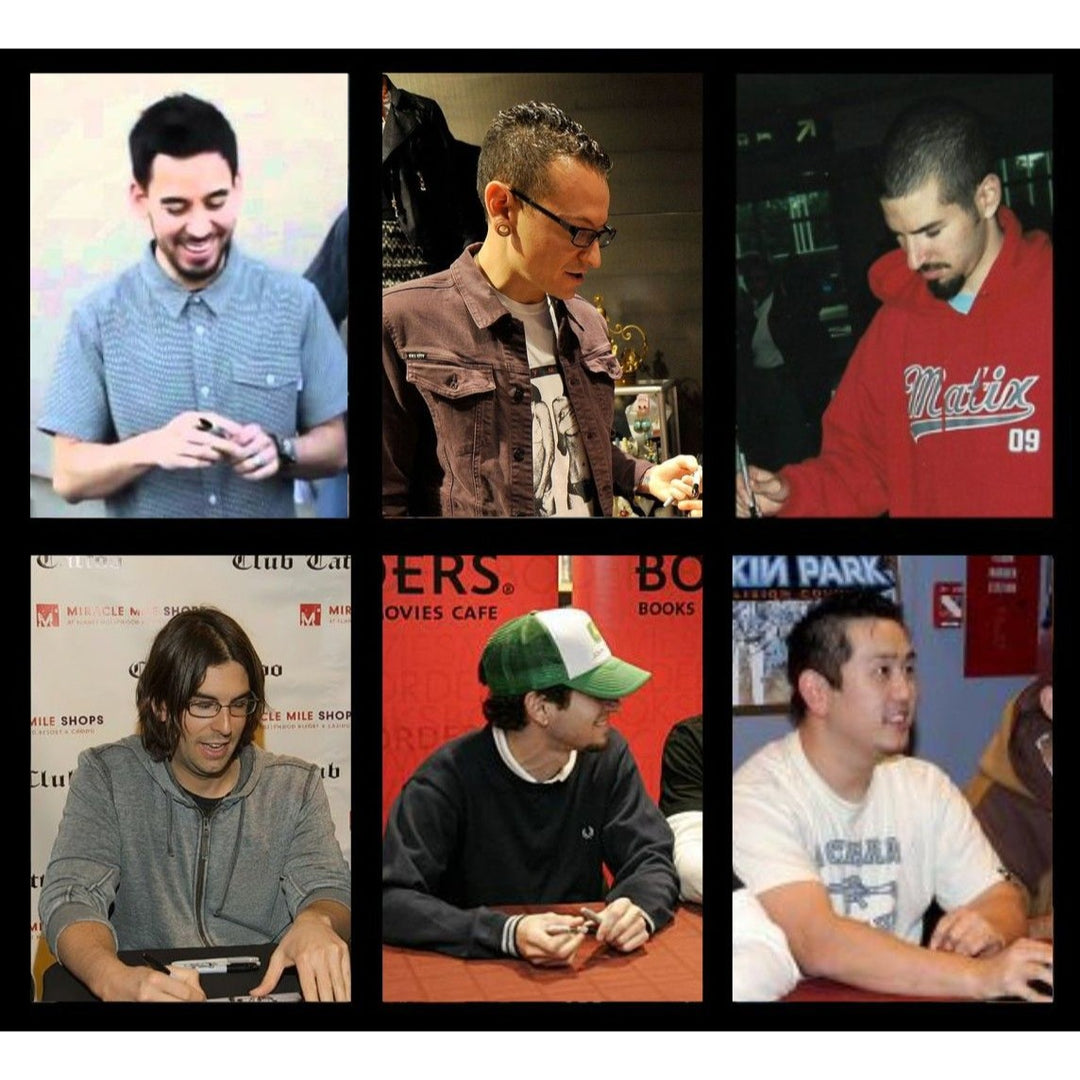 Linkin Park Chester Bennington, Mike Shinoda, Brad Delson, Dave Farrell, Joe Hahn, Rob Bourdon authentic Fender telecaster electric guitar signed