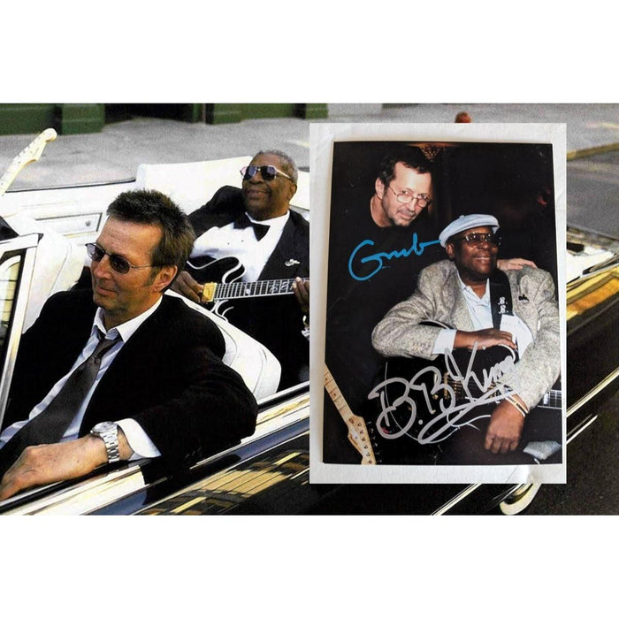 B.B King and Eric Clapton 5x7 photo signed with proof