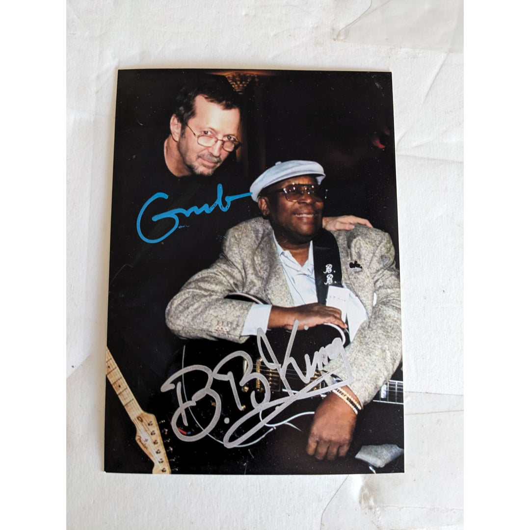 B.B King and Eric Clapton 5x7 photo signed with proof