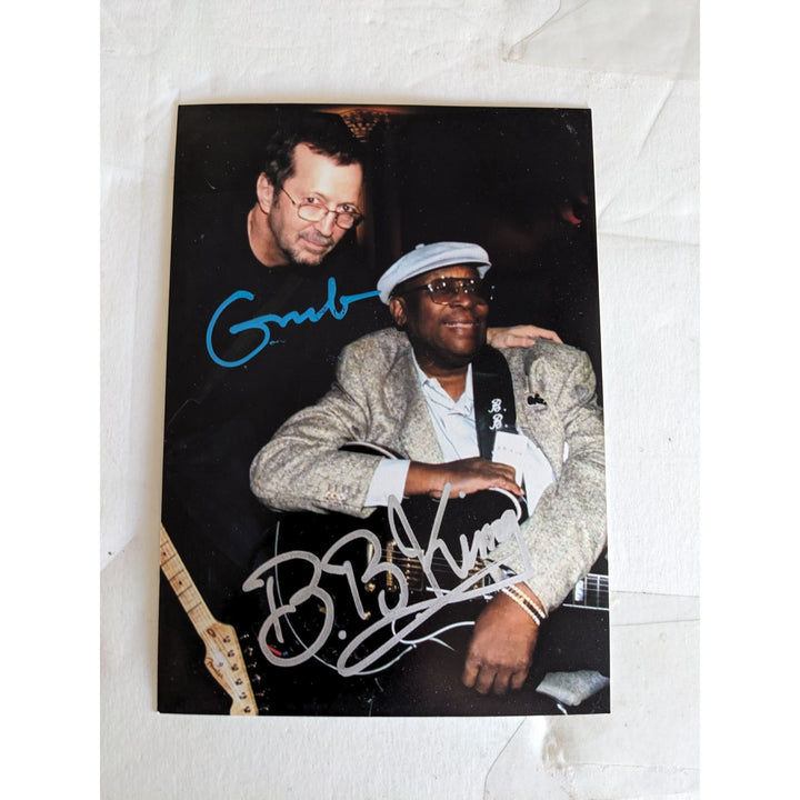 B.B King and Eric Clapton 5x7 photo signed with proof