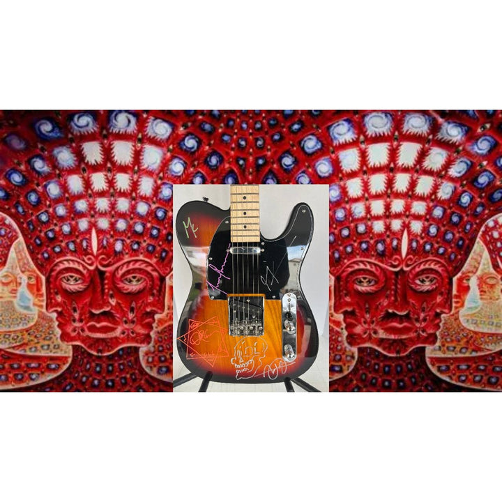 Tool Maynard James Keenan, Danny Carey, Justin Chancellor, Adam Jones telecaster electric guitar signed with proof