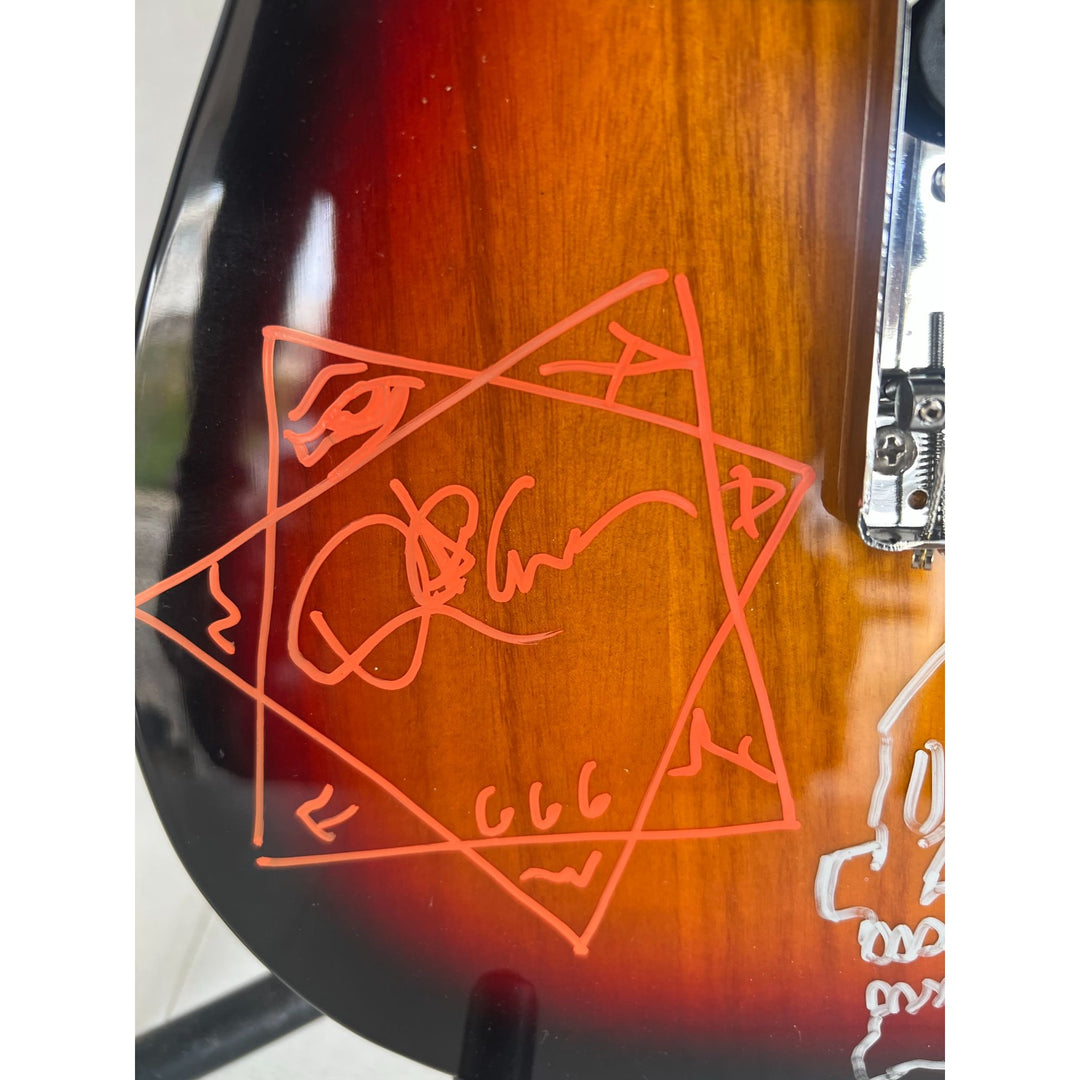 Tool Maynard James Keenan, Danny Carey, Justin Chancellor, Adam Jones telecaster electric guitar signed with proof