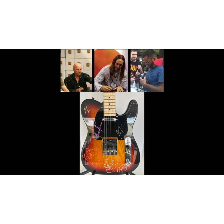 Tool Maynard James Keenan, Danny Carey, Justin Chancellor, Adam Jones telecaster electric guitar signed with proof
