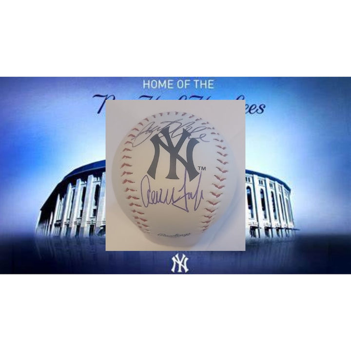 New York Yankees Gerrit Cole and Aaron Judge Rawlings official MLB baseball signed with proof