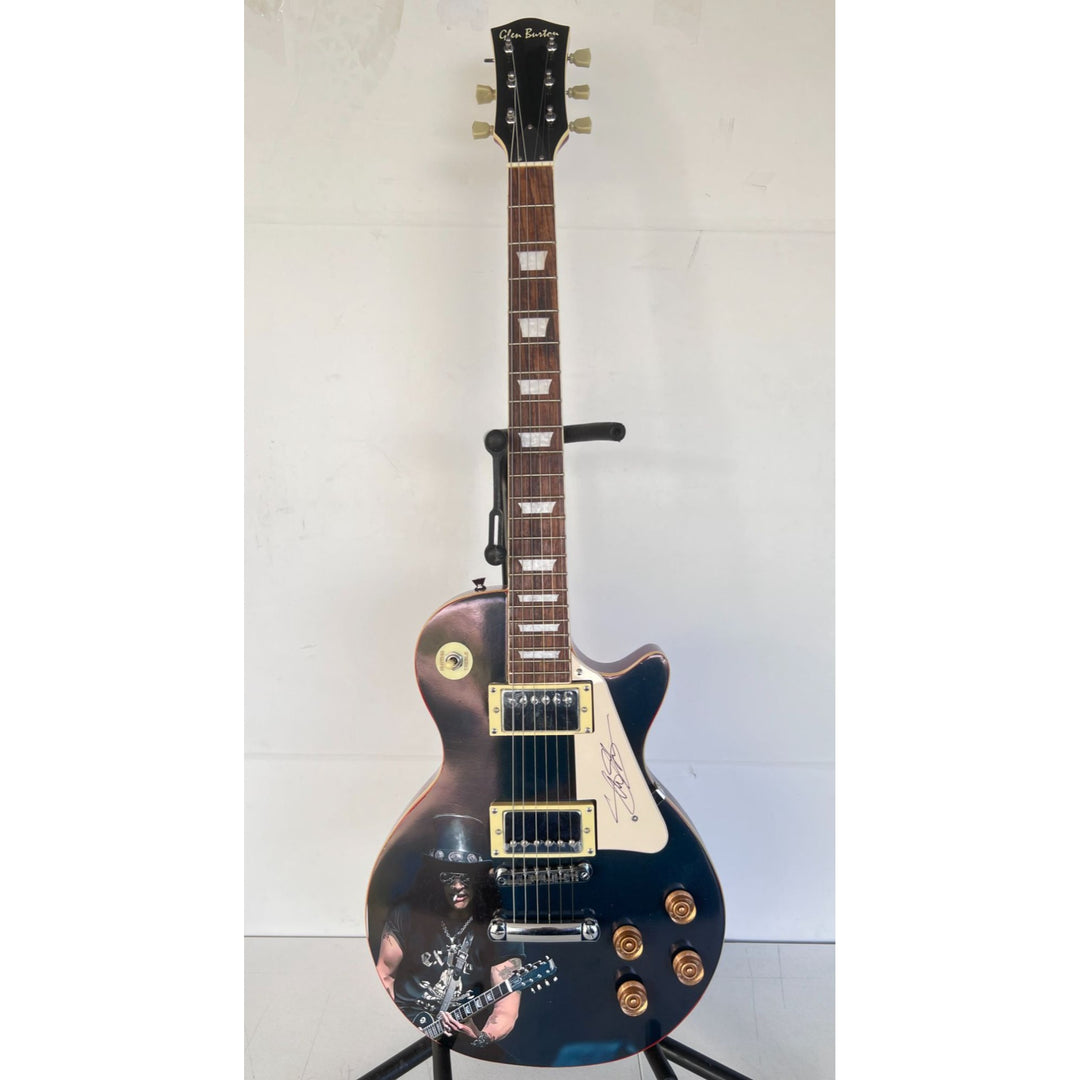 Saul Hudson " Slash " Guns N' Roses Les Paul full size electric guitar one of a kind signed with proof