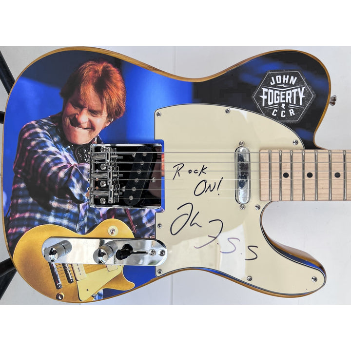 John Fogerty Credence Clear Water Revival "CCR" one of a kind full size electric guitar signed with proof.