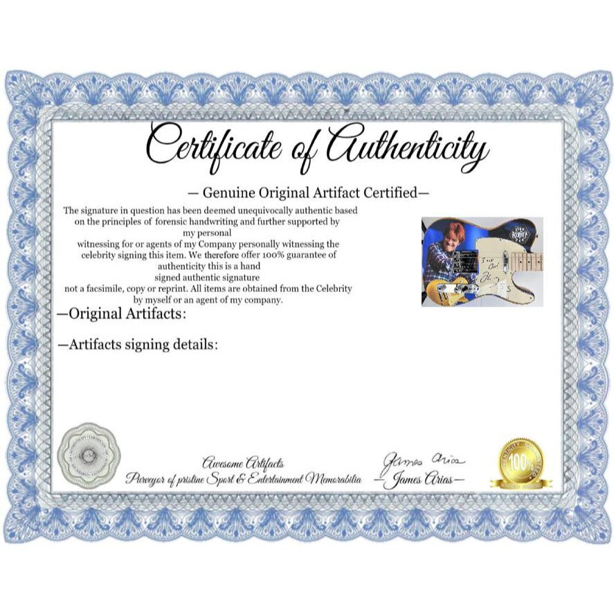 John Fogerty Credence Clear Water Revival "CCR" one of a kind full size electric guitar signed with proof.