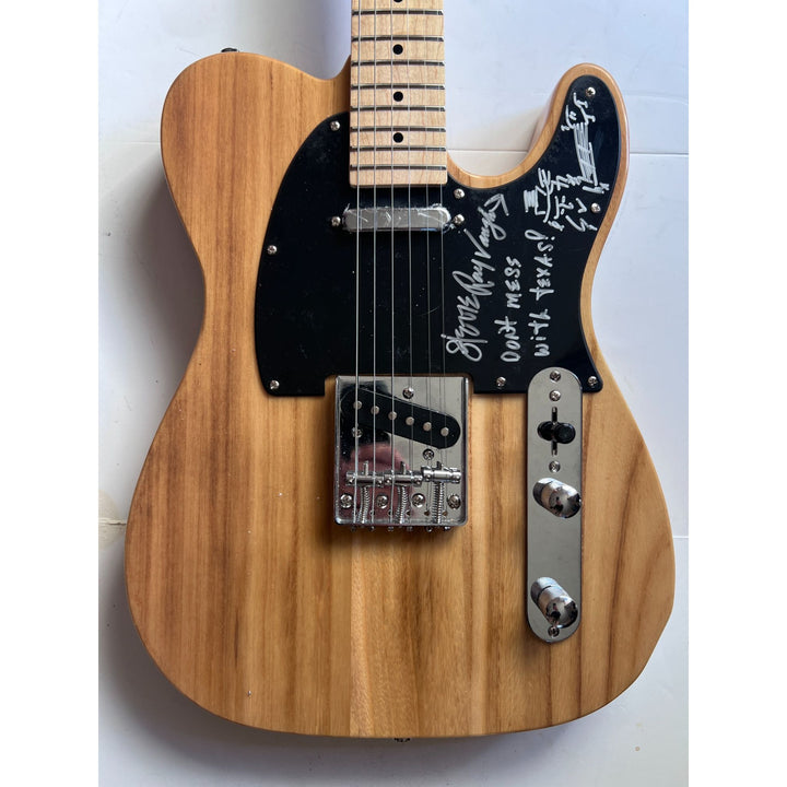 Stevie Ray Vaughan full size telecaster electric guitar signed with proof & an SRV awesome sketch as well