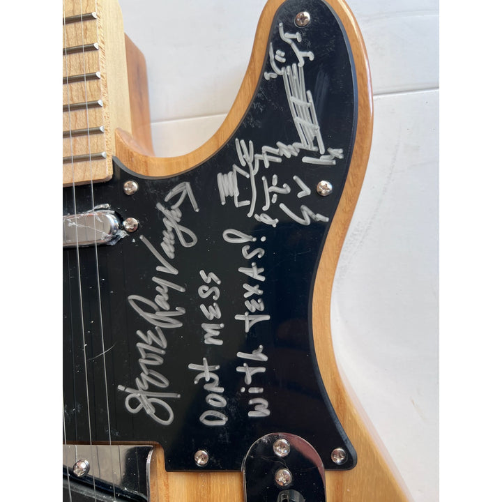 Stevie Ray Vaughan full size telecaster electric guitar signed with proof & an SRV awesome sketch as well