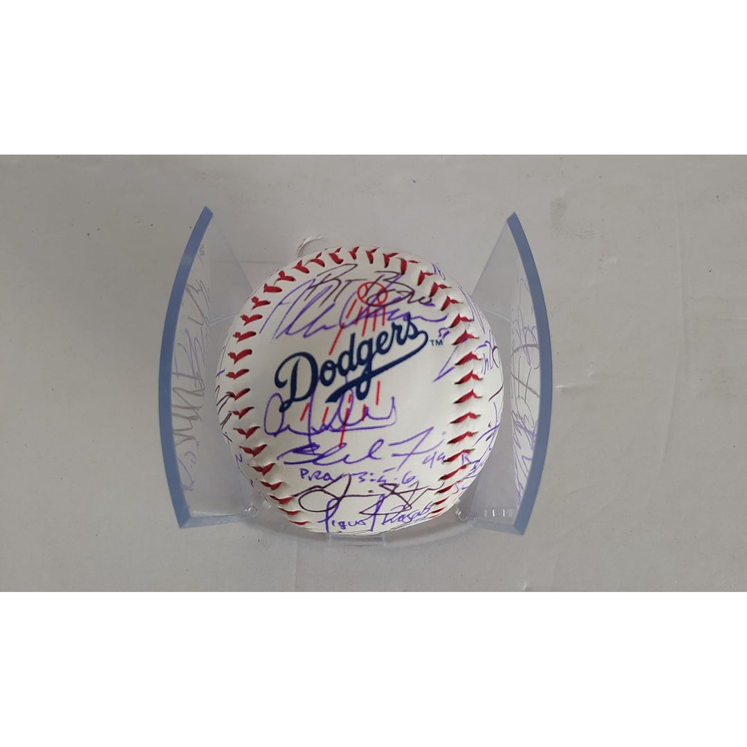 Los Angeles Dodgers Freddie Freeman Mookie Betts Shohei Ohtani 2024 World Series Champions Rawlings MLB game ball signed with proof