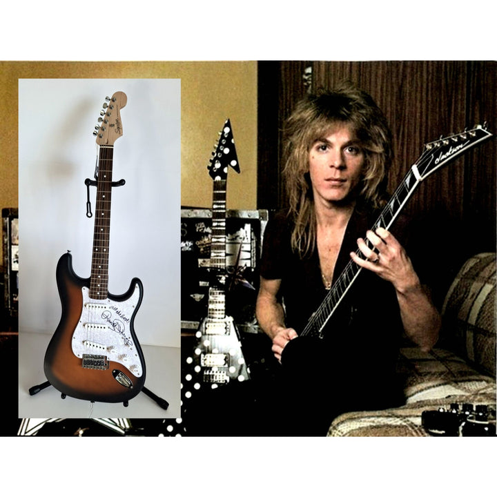 Randy Rhoads, Quiet Riot, Fender Stratocaster electric guitar signed with proof