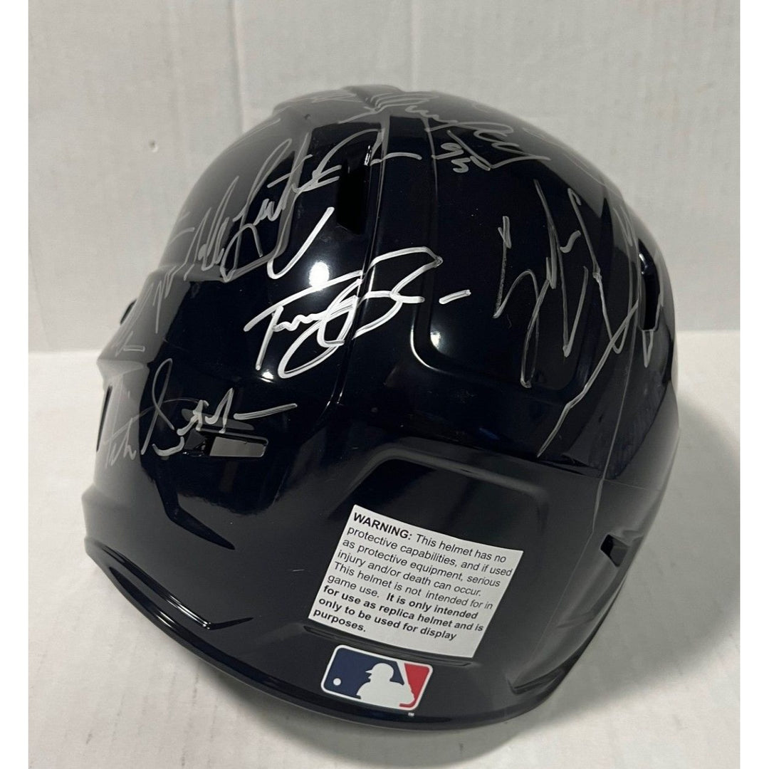 Aaron judge Juan Soto New York Yankees 2024 full size batting helmet team signed