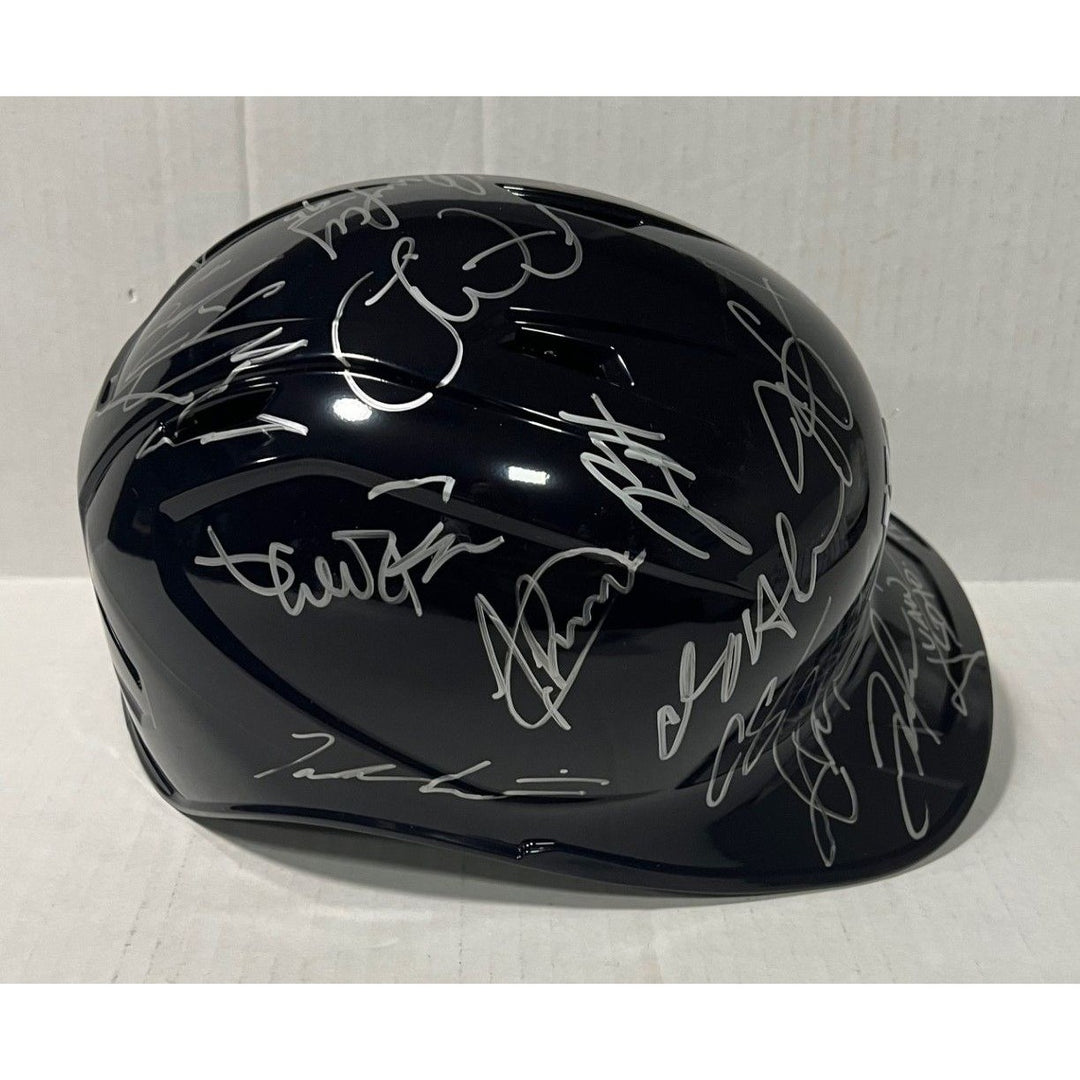 Aaron judge Juan Soto New York Yankees 2024 full size batting helmet team signed