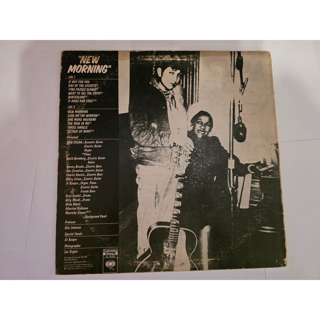 Bob Dylan "New Morning" LP signed with proof.