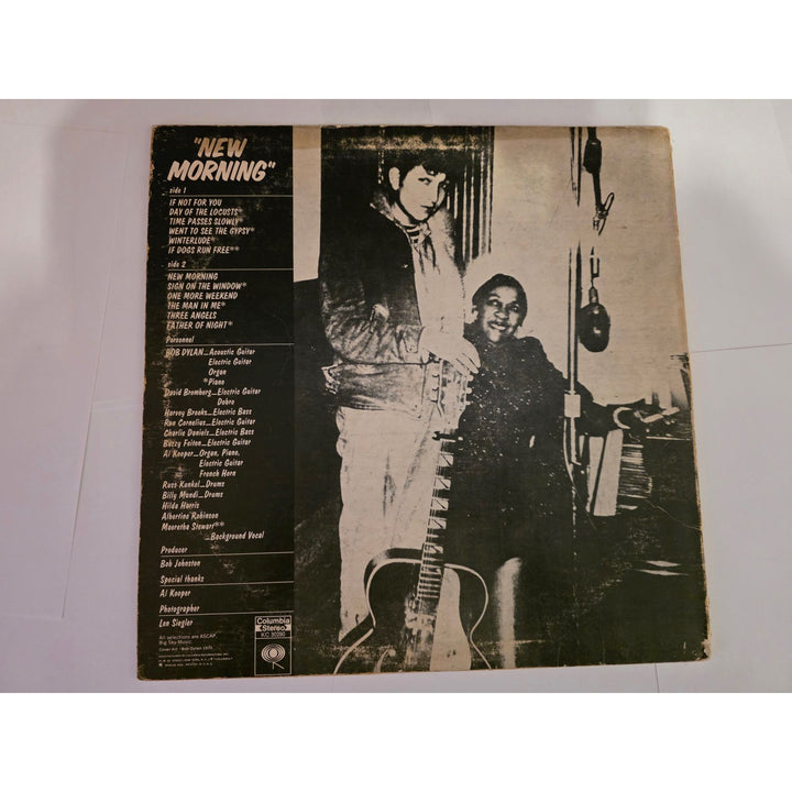 Bob Dylan "New Morning" LP signed with proof.