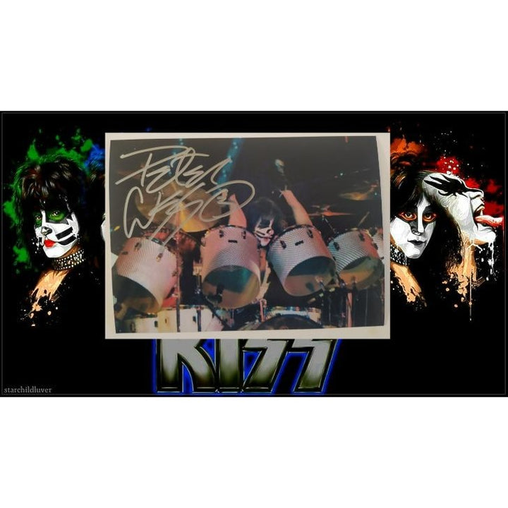 Peter Criss Kiss drummer 5x7 photo signed with proof