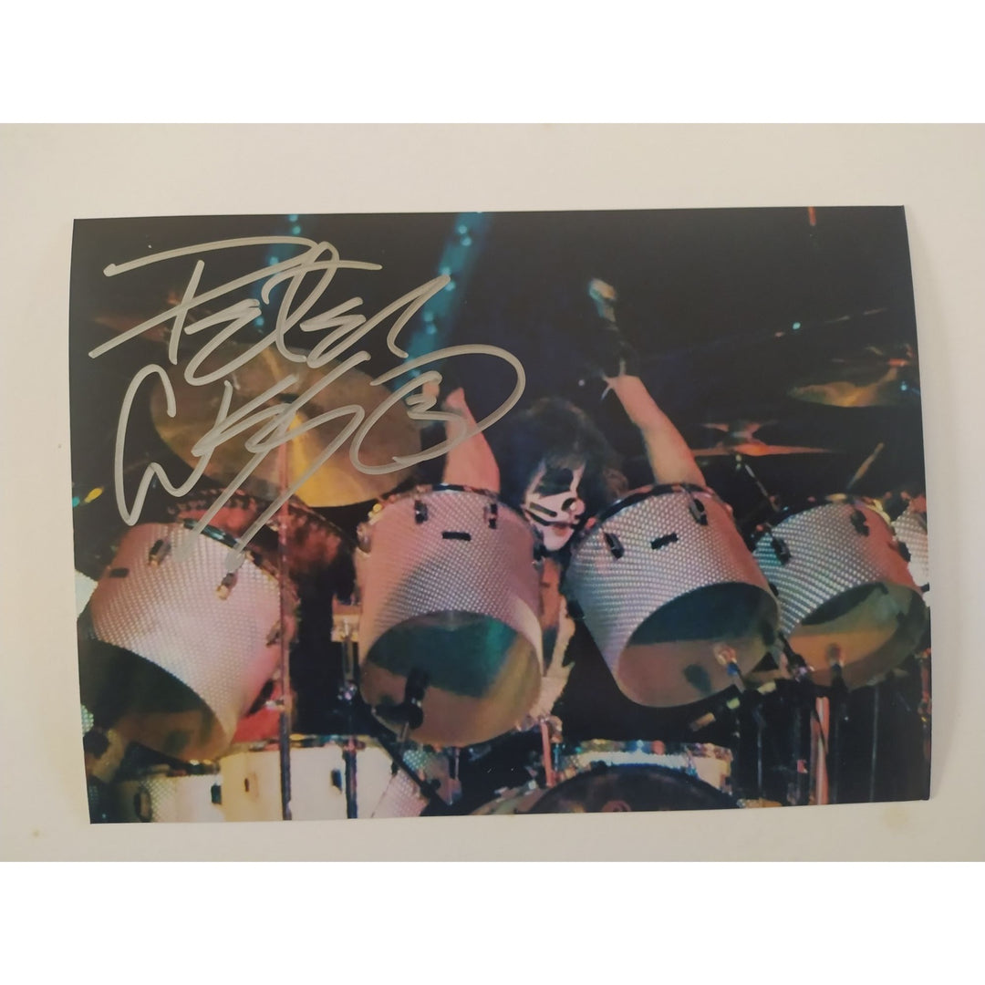 Peter Criss Kiss drummer 5x7 photo signed with proof