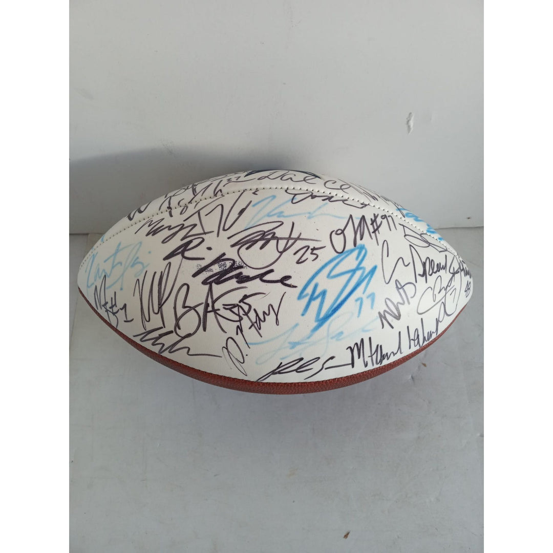 Dallas Cowboys team signed football with proof