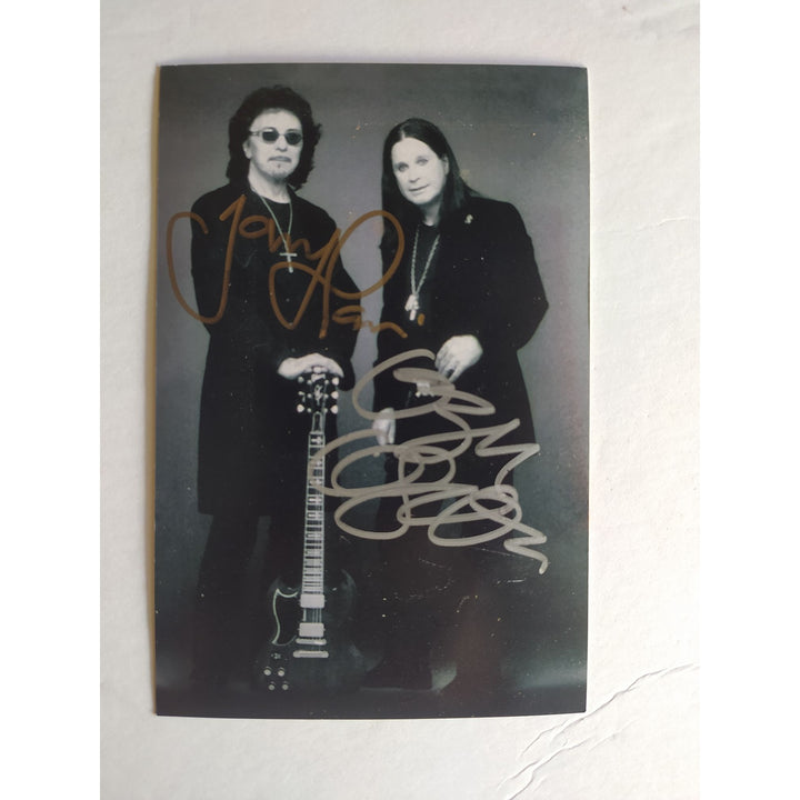 Ozzy Osbourne Tony Iommi 4x6 photo signed with proof