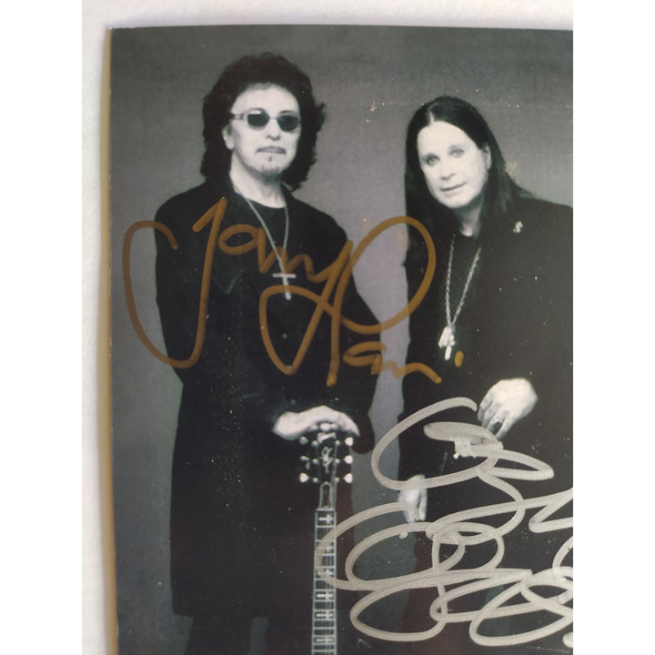 Ozzy Osbourne Tony Iommi 4x6 photo signed with proof