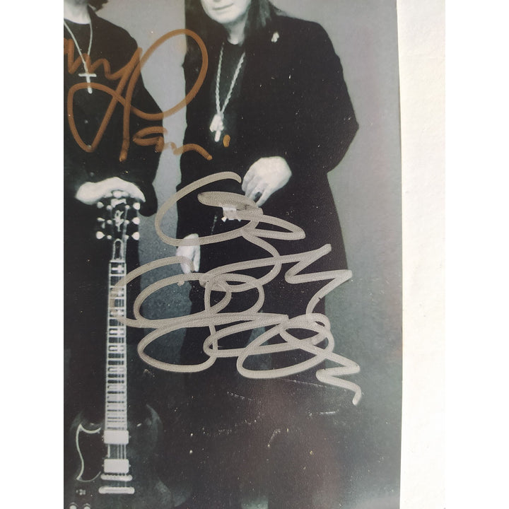 Ozzy Osbourne Tony Iommi 4x6 photo signed with proof