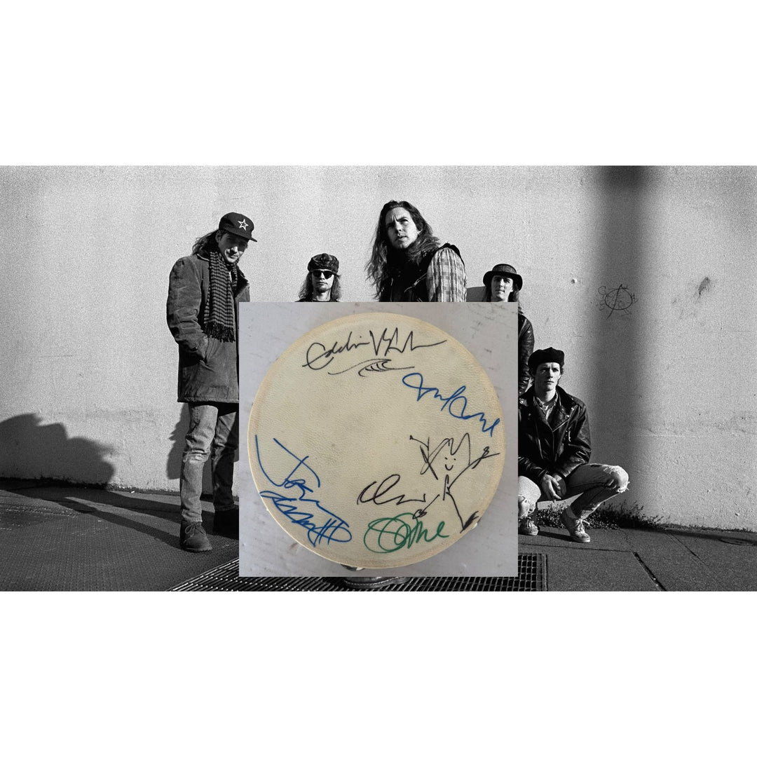 Eddie Vedder Pearl Jam Tambourine 8" signed with proof.