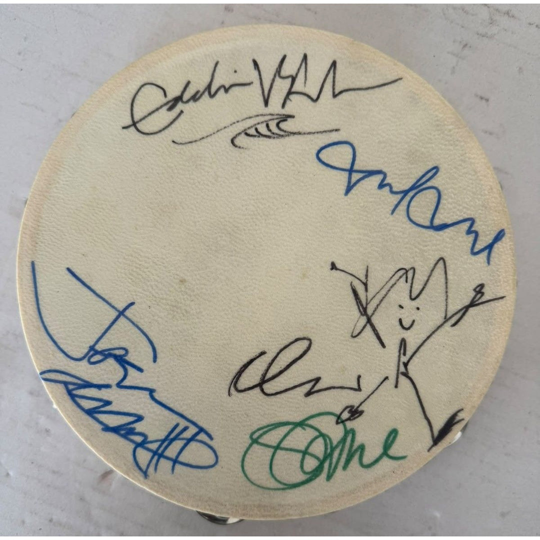 Eddie Vedder Pearl Jam Tambourine 8" signed with proof.