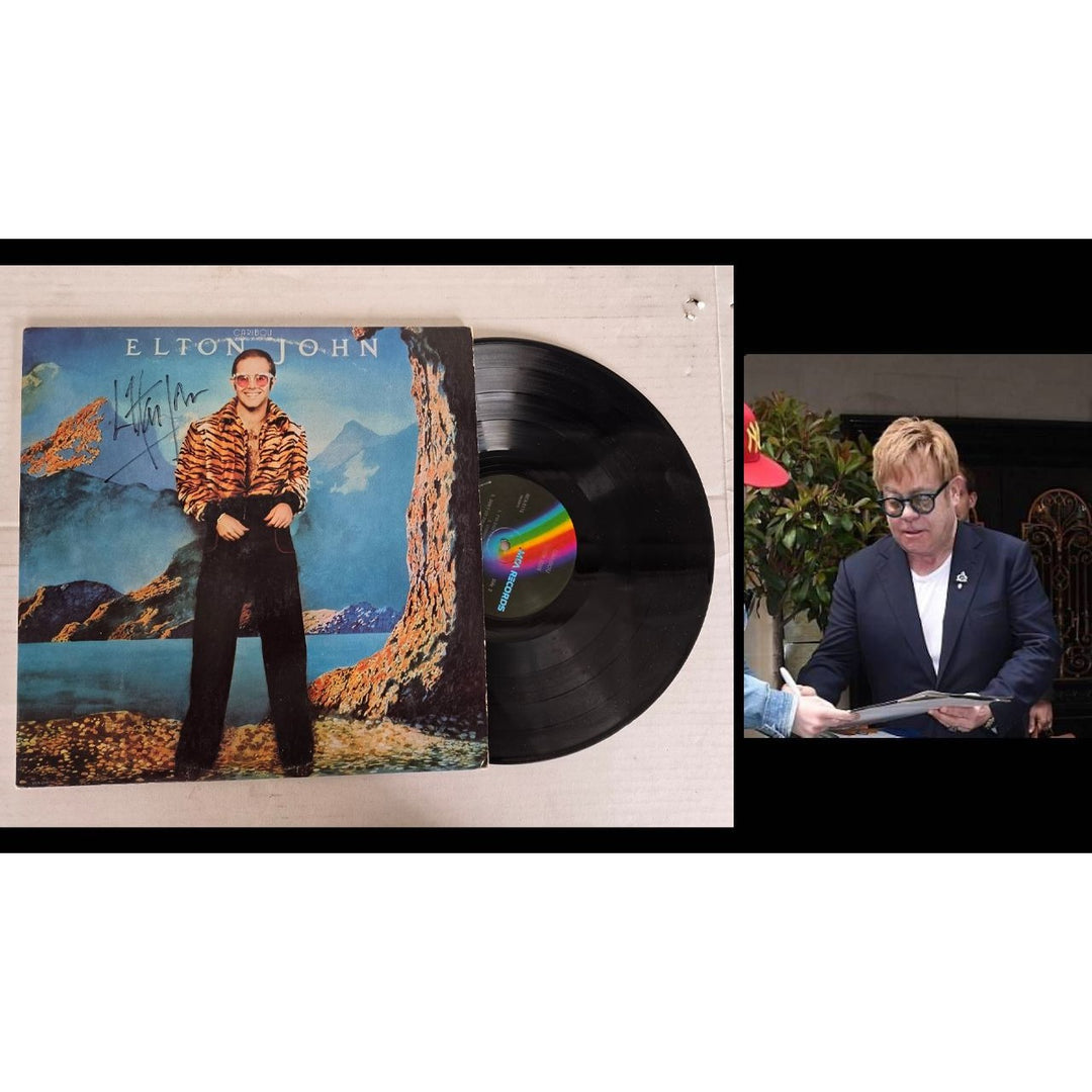 Elton John ''Caribou'' LP signed with proof.