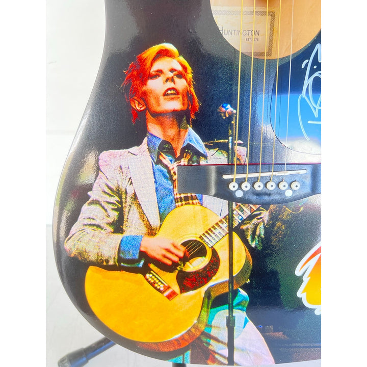 David Robert Jones " David Bowie " one of a kind full size acoustic guitar signed with proof