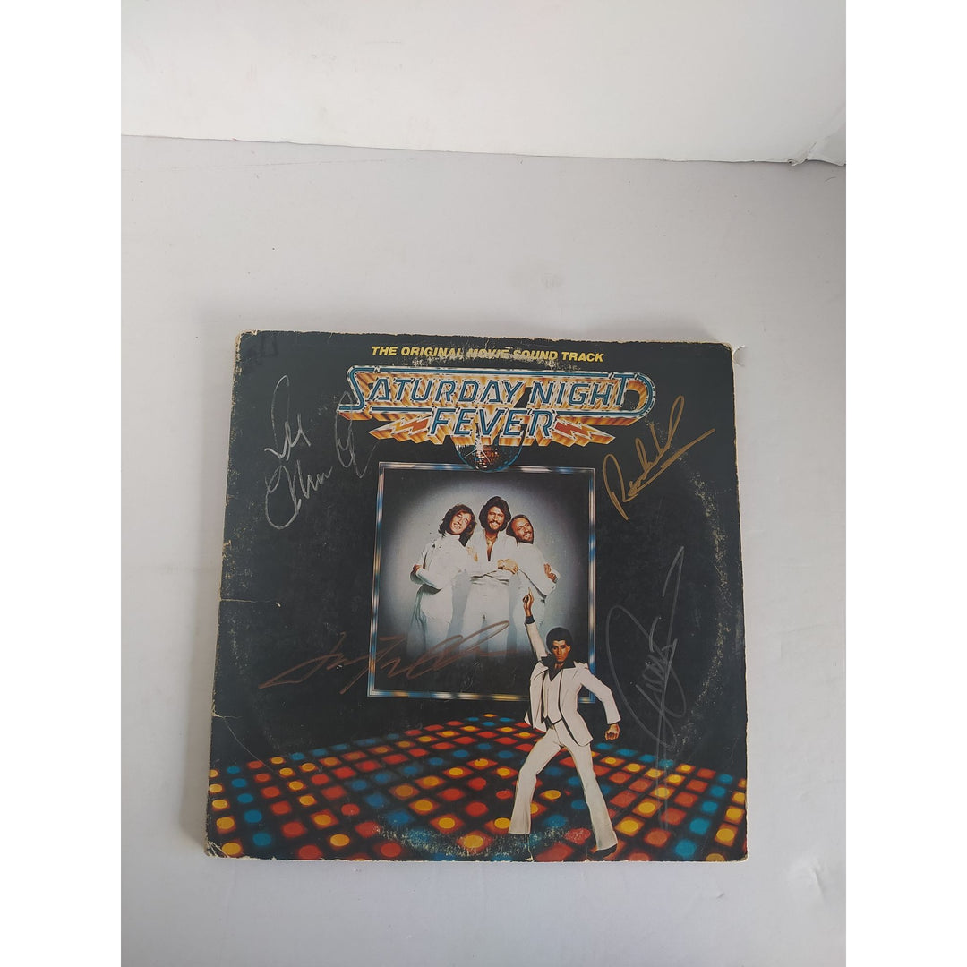 Saturday Night Fever The Bee Gees and John Travolta original LP signed with proof