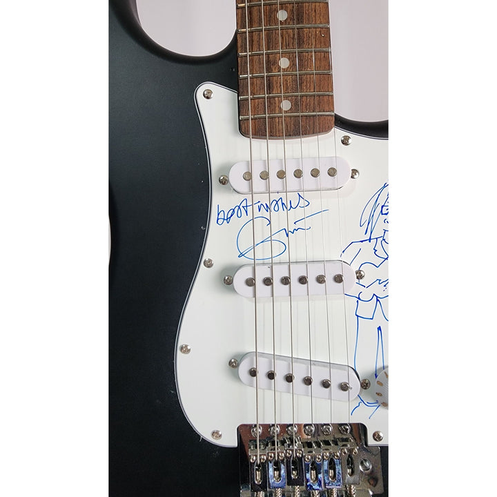 Eric Clapton incredible self sketch, Fender Stratocaster electric guitar, beautiful signature signed with proof