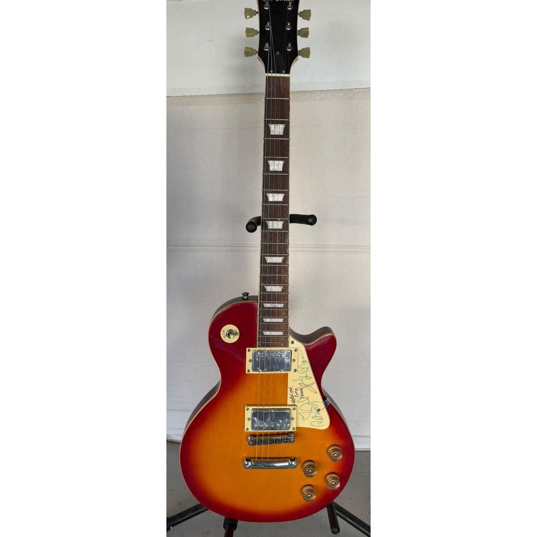 Jimmy Page Robert Plant John Paul Jones Led Zeppelin Les Paul electric guitar signed with full provenance,  proof and AI certification..