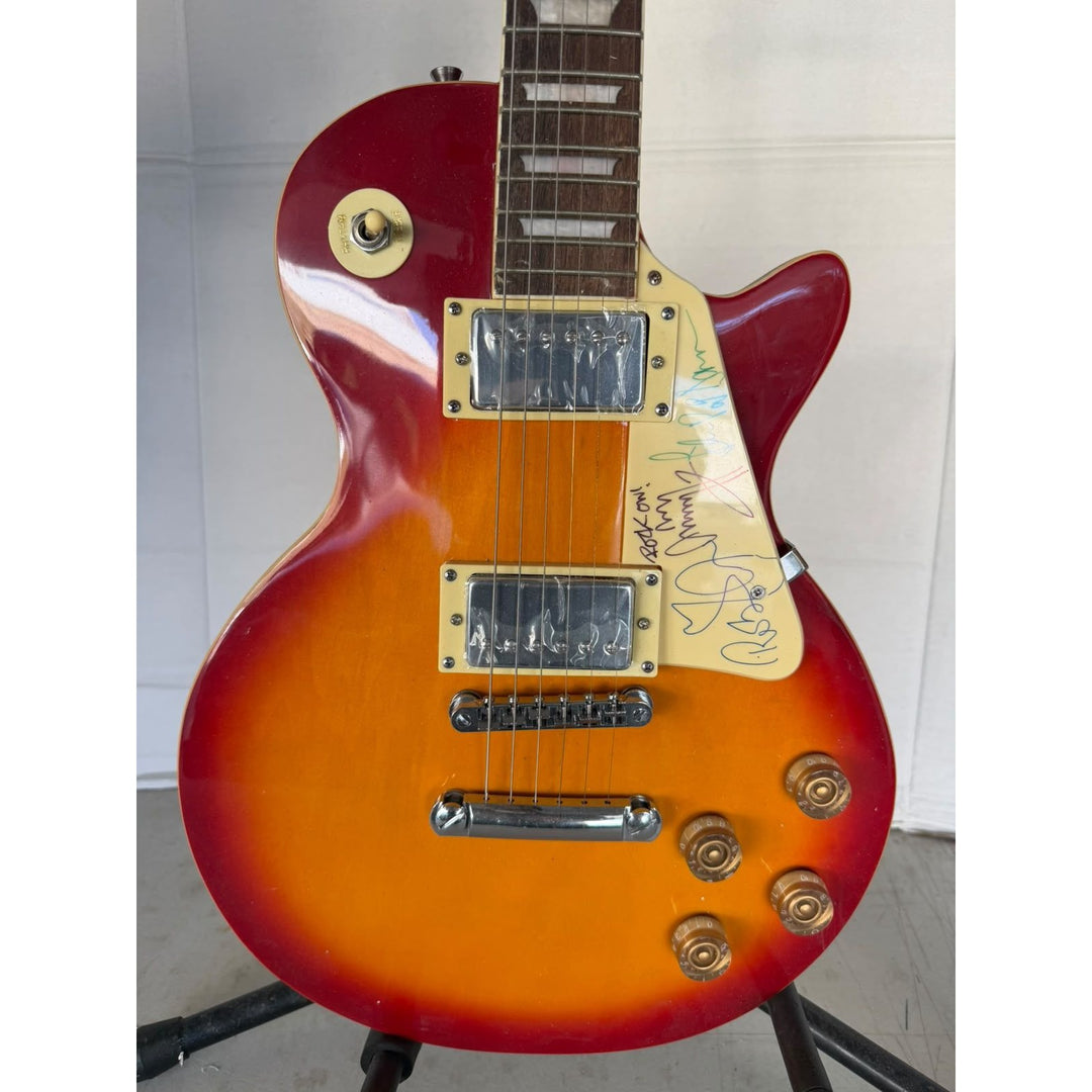 Jimmy Page Robert Plant John Paul Jones Led Zeppelin Les Paul electric guitar signed with full provenance,  proof and AI certification..