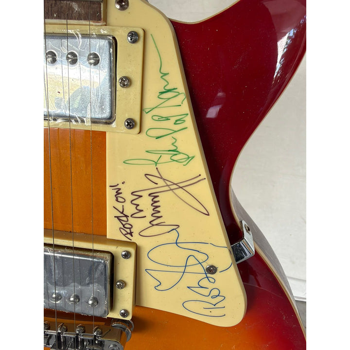 Jimmy Page Robert Plant John Paul Jones Led Zeppelin Les Paul electric guitar signed with full provenance,  proof and AI certification..