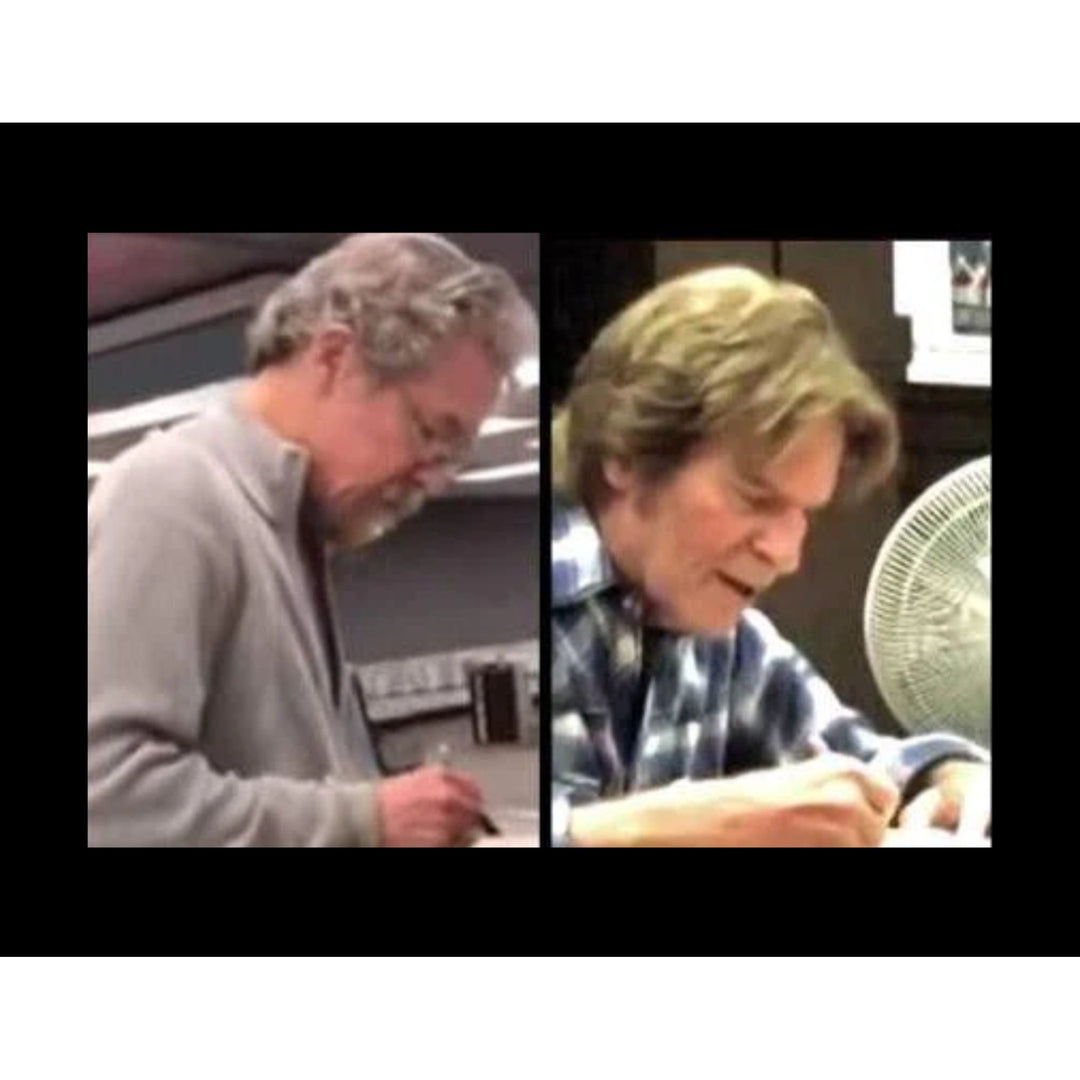 Creedence Clearwater Revial "CCR" John Fogerty, Stu Cook and Doug Clifford 41' full size acoustic guitar signed with proof