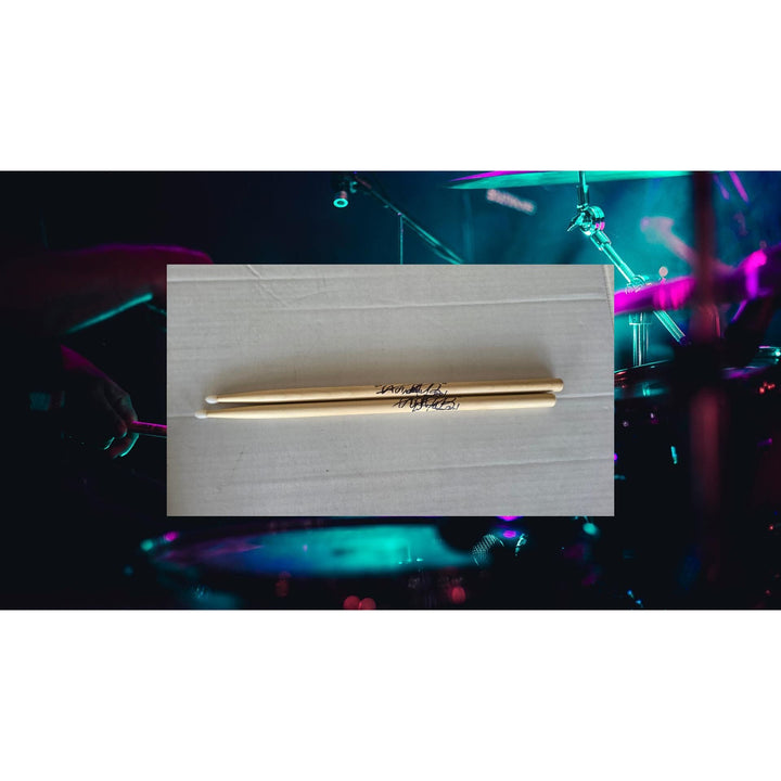 Charlie Watts of Rolling Stones Drumsticks signed with proof.