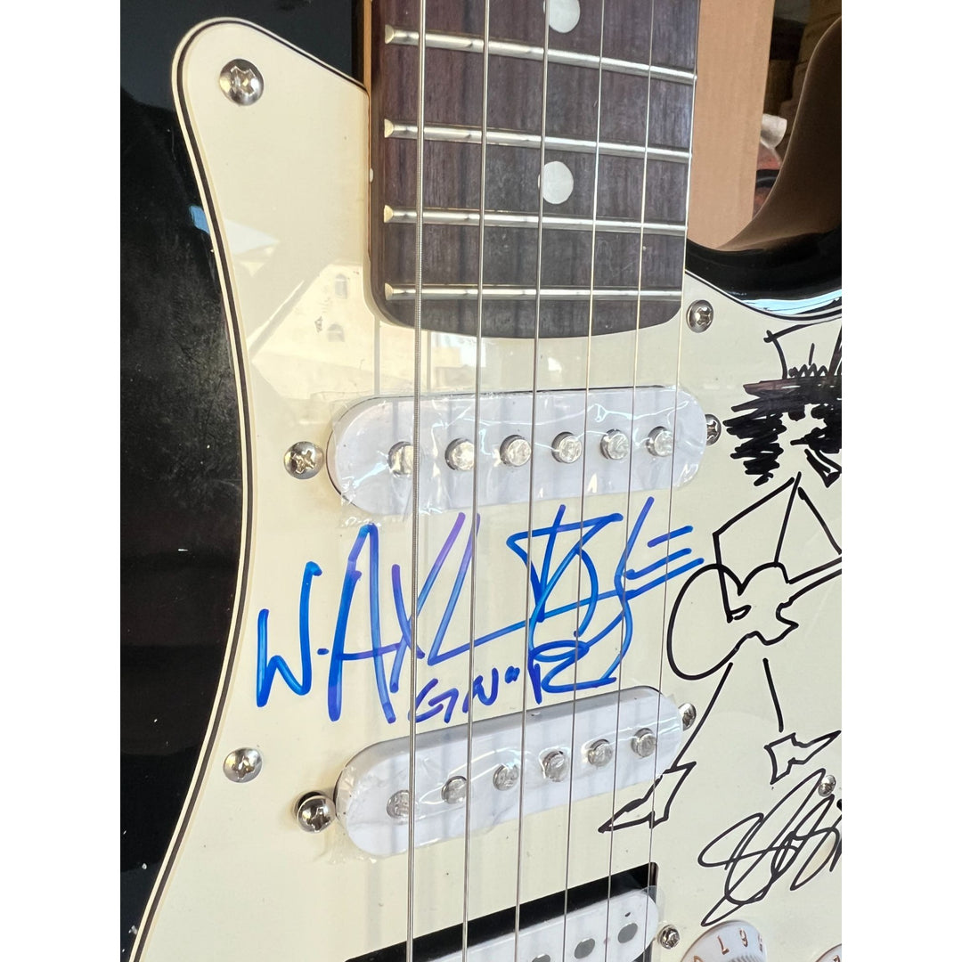 "Slash" Saul Hudson signed with self sketch & Axl Rose full size Stratocaster electric guitar signed with proof