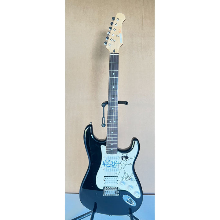 "Slash" Saul Hudson signed with self sketch & Axl Rose full size Stratocaster electric guitar signed with proof