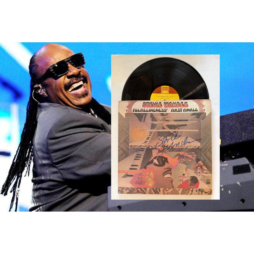 Stevie Wonder "Fulfillingness' First Finale "original lp signed with proof