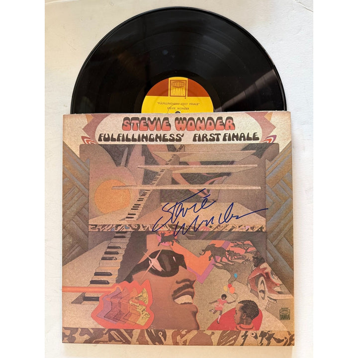 Stevie Wonder "Fulfillingness' First Finale "original lp signed with proof