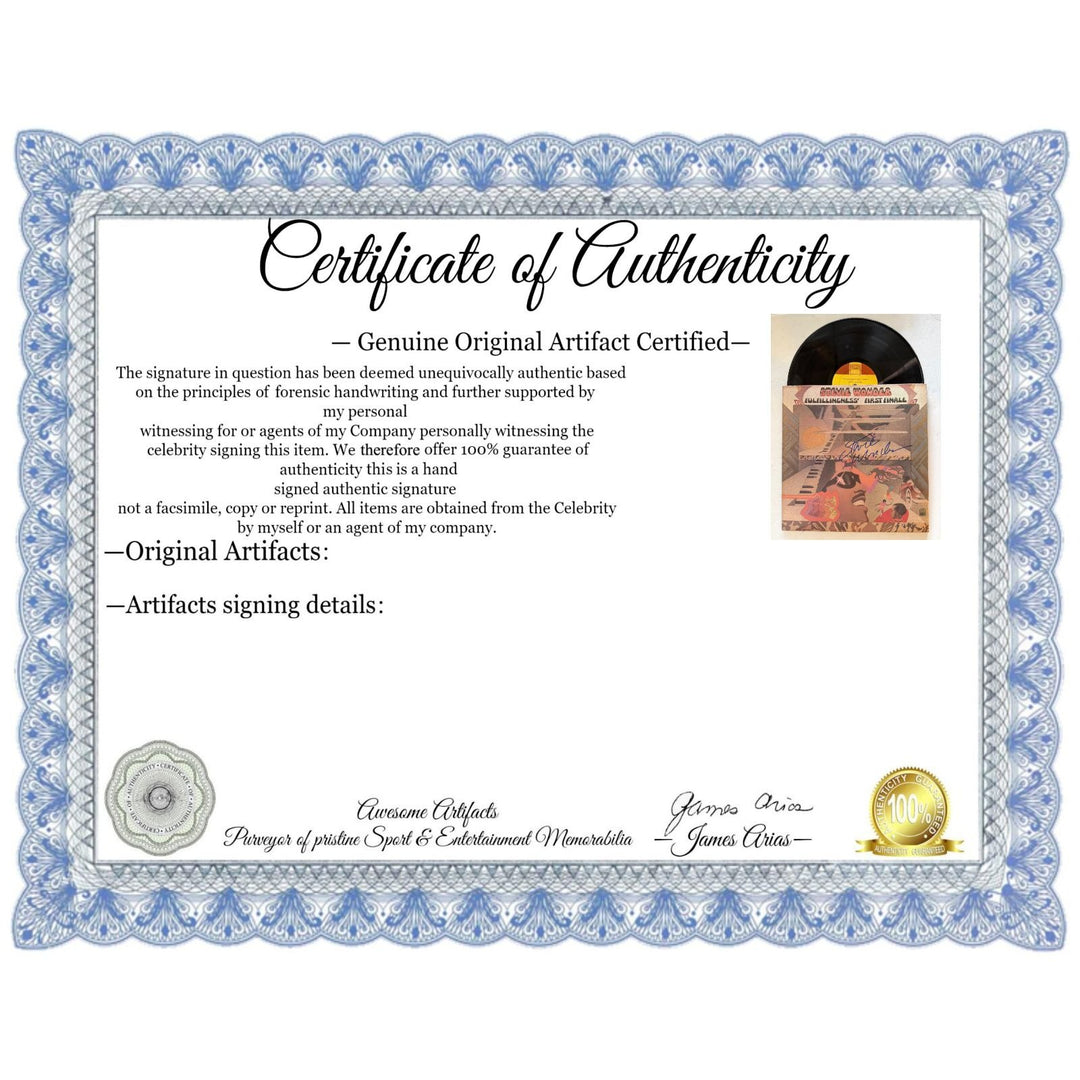 Stevie Wonder "Fulfillingness' First Finale "original lp signed with proof