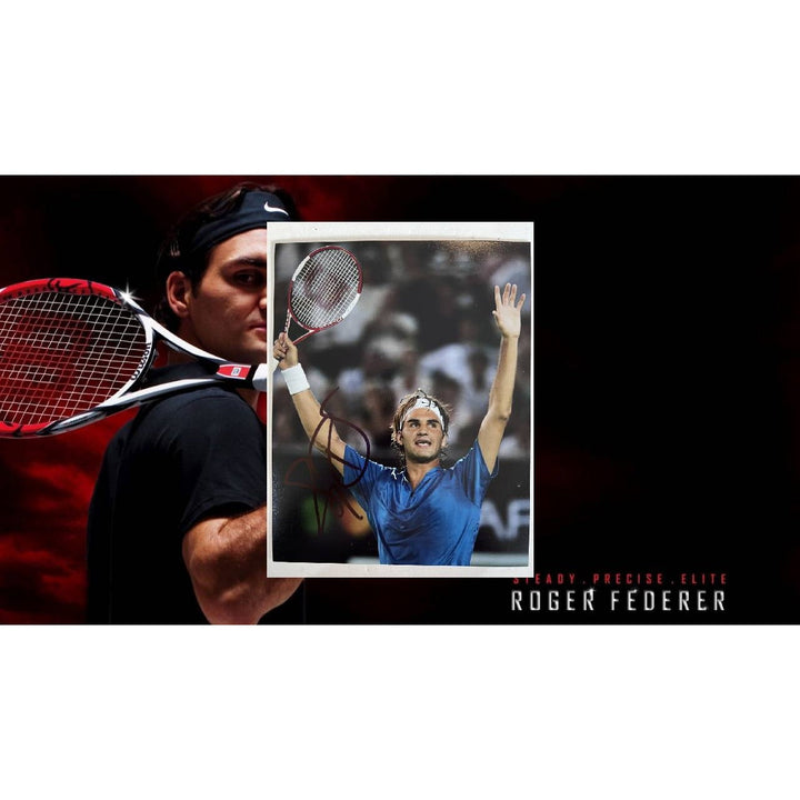 Roger Federer tennis Legend 8x10 photo signed with proof Awesome Artifacts