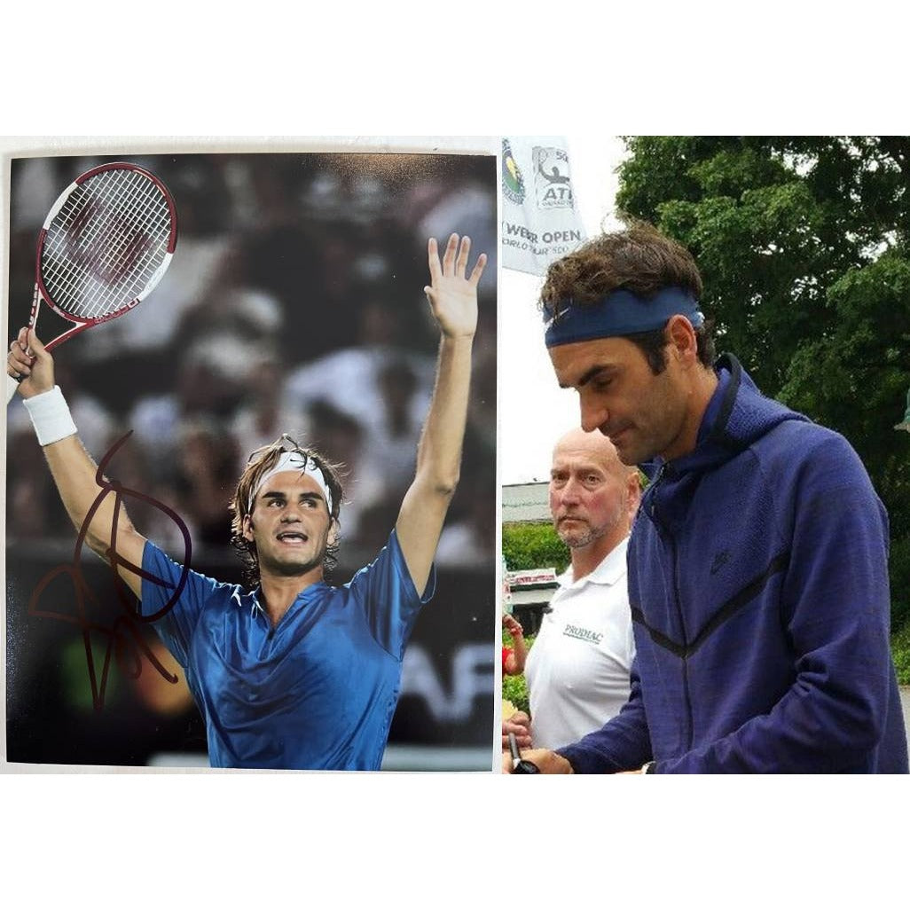 Roger Federer tennis Legend 8x10 photo signed with proof Awesome Artifacts