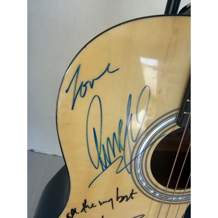 Ringo Starr & Paul McCartney of the Beatles acoustic guitar signed with proof.