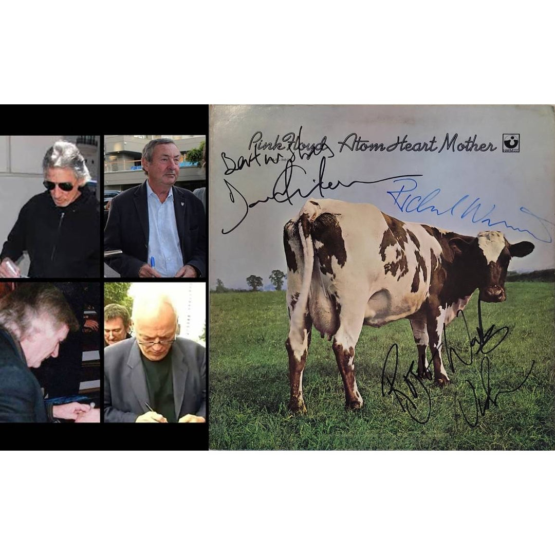 Pink Floyd "Atom Heart Mother" Roger Waters, David Gilmour, Nick Mason, Richard Wright original LP signed with proof.