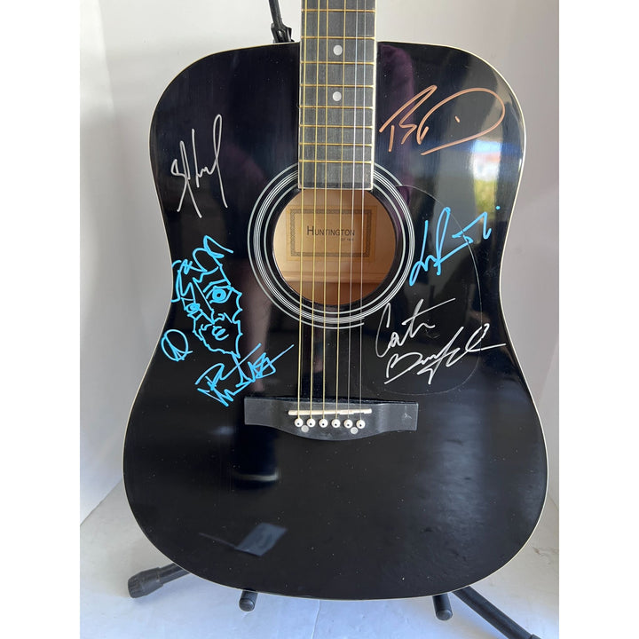 DMB Dave Mathews Stefan Lessard, LeRoi Moore, Boyd Tinsley, Carter Beauford 38' full size acoustic guitar signed with proof