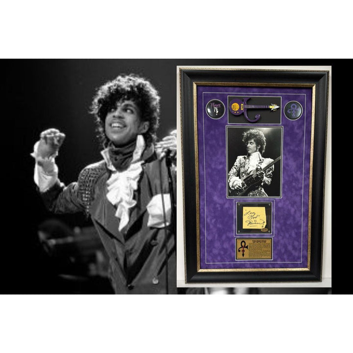 Prince Rogers Nelson signed autograph page book with museum quality frame (one of a kind with proof)